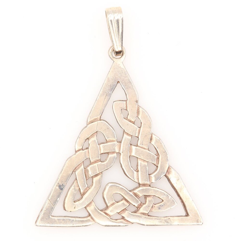 Vintage Celtic Sterling Silver Triquetra Pendant TJH Ltd of Dublin Hallmark 1954